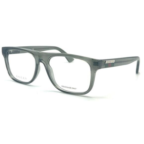 NEW GUCCI GG1117O 003 GRAY AUTHENTIC EYEGLASSES 56-17 145 - Picture 1 of 3